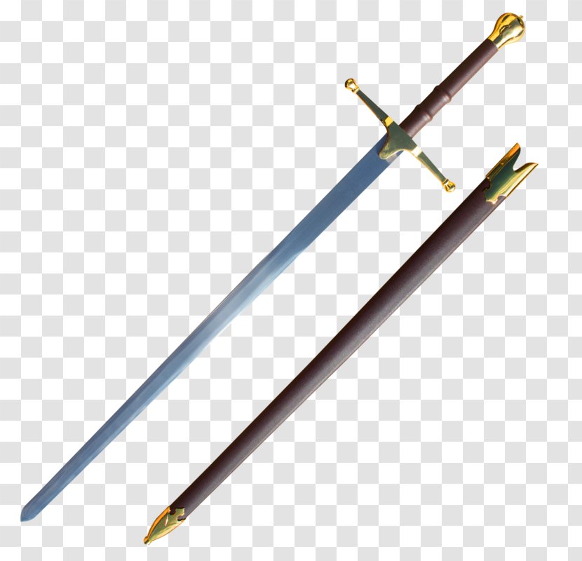 Wallace Sword Scabbard Blade Handle - Gold Transparent PNG