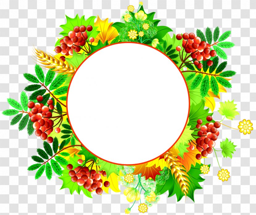 Flower Floral Design Leaf Food - Round Frame Transparent PNG
