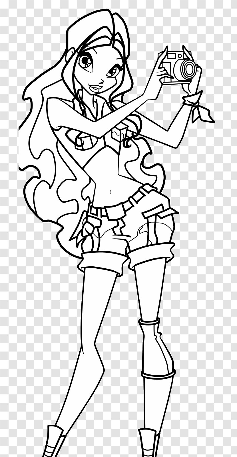 Coloring Book Line Art Drawing Aisha Sirenix - Arm - Winx Club Season 6 Transparent PNG