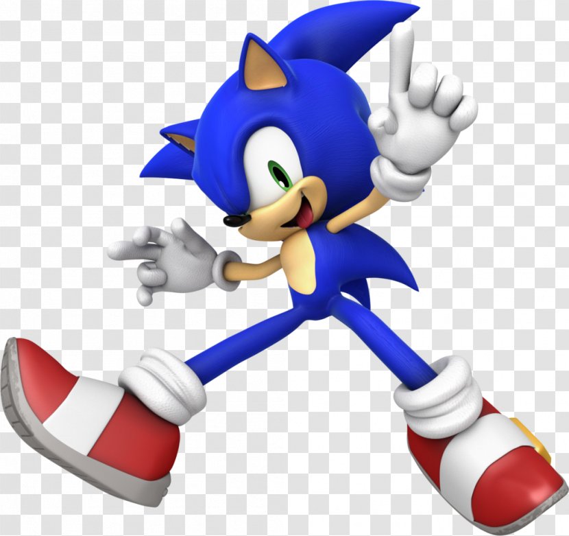 Wii Sonic The Hedgehog 3D Rendering Blender - Action Figure Transparent PNG