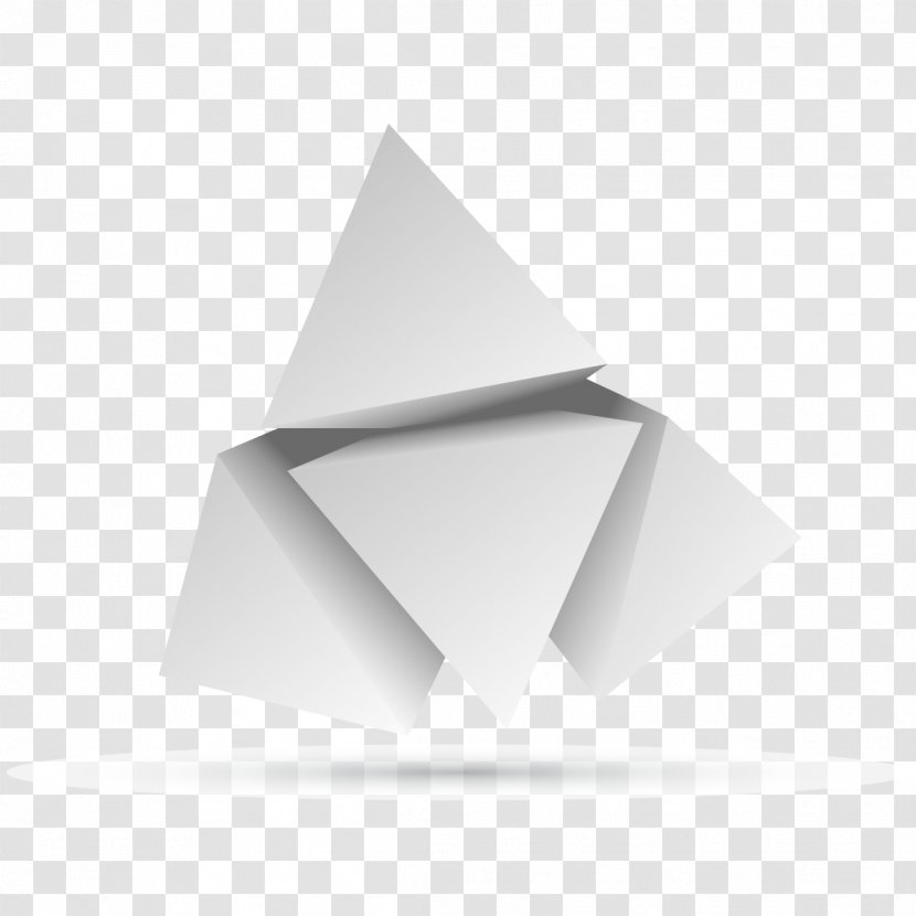 Triangle Polygon Euclidean Vector - Three Dimensional Space - Three-dimensional Triangular Transparent PNG