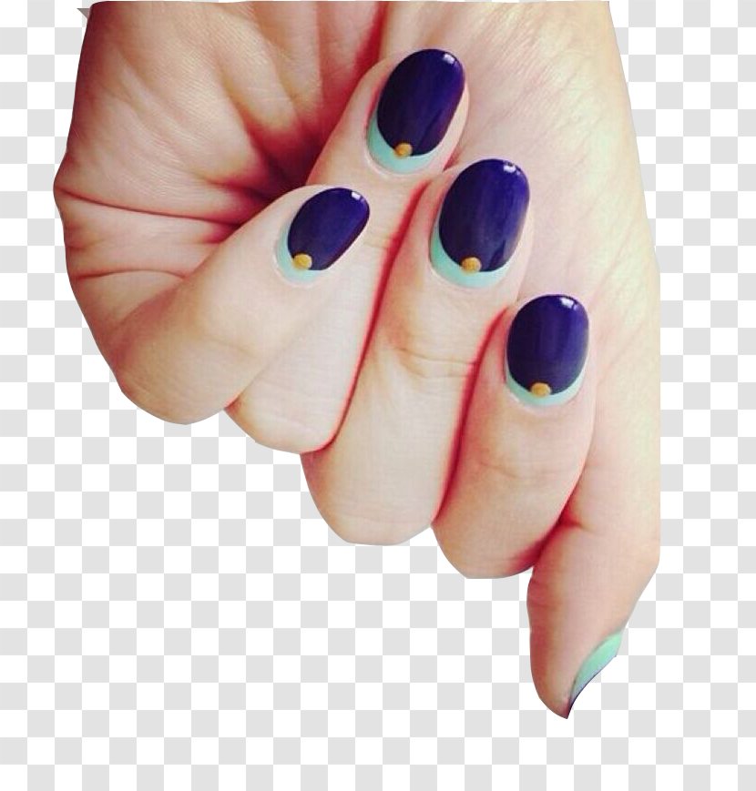 Nail Art Artificial Nails Polish Blue - Pictures Transparent PNG