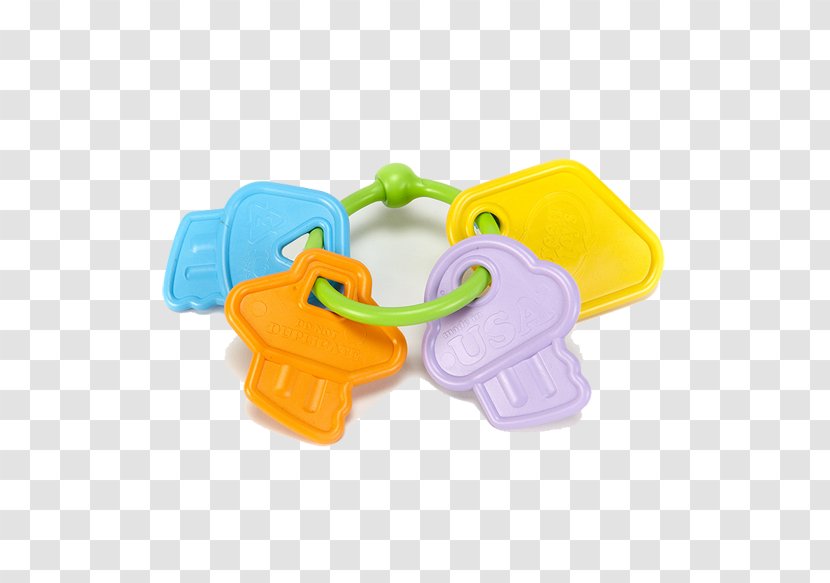 Green Toys Eco-Friendly My First Keys Baby Rattle Toy Starter Set Inc. Stacker - Infant - Old Teethers Transparent PNG