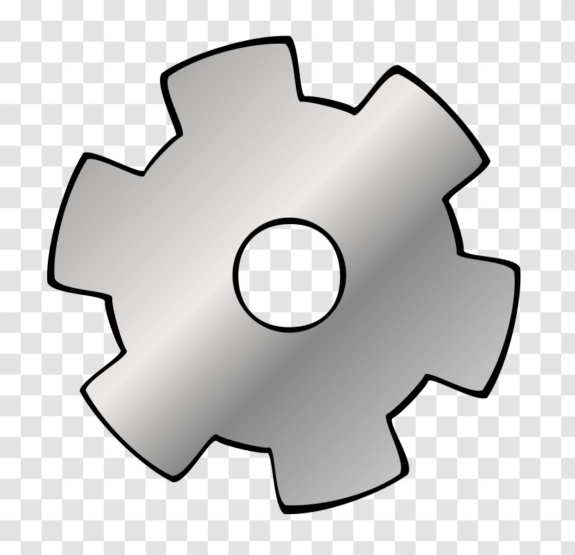 Black Gear Clip Art - Template. Vector Transparent PNG