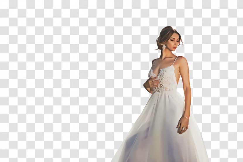 Wedding Romance - Photo Shoot - Strapless Dress Beige Transparent PNG