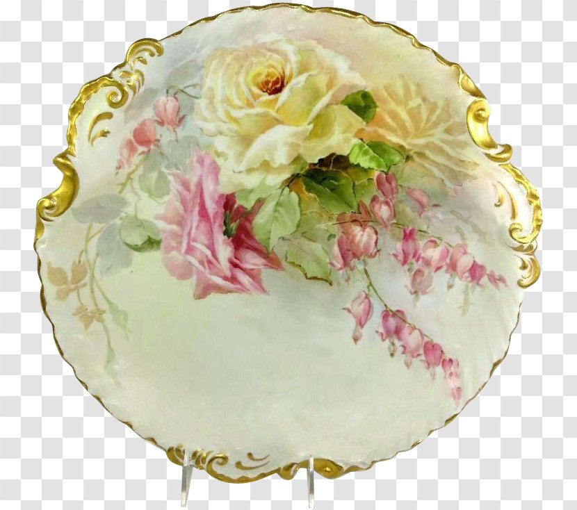 Plate Limoges Porcelain China Painting - Still Life Transparent PNG