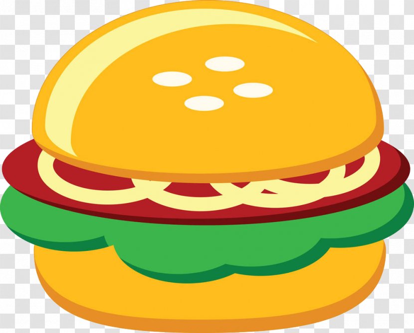 Hamburger Fast Food Chicken Sandwich Clip Art - Drawing - Fast-food Burger Transparent PNG