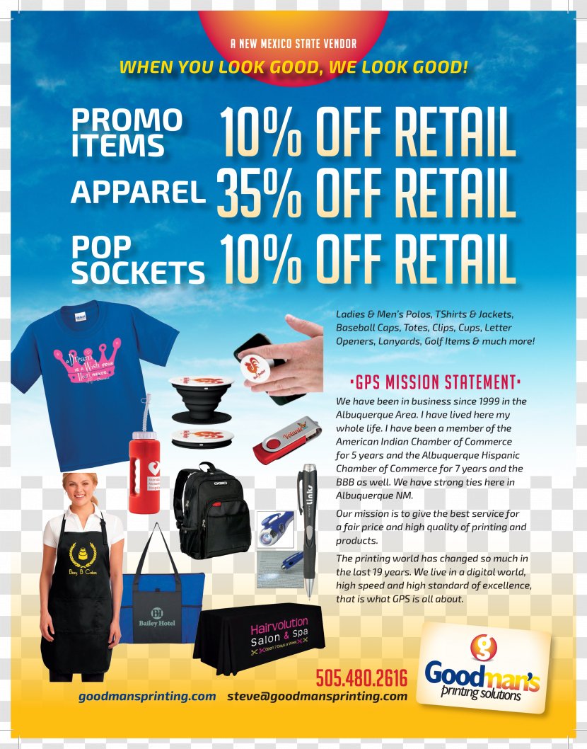 Product Goodman's Printing Solutions Customer Service Advertising - Bic Flyer Transparent PNG
