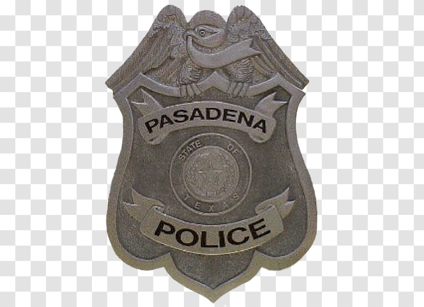 Badge Police Officer Pasadena Department Law Enforcement Agency - Government Transparent PNG