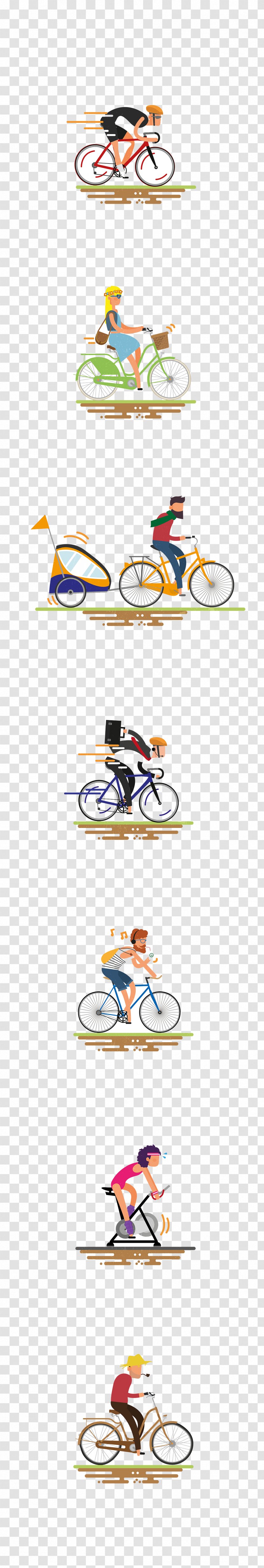 Bicycle Cartoon Clip Art - Bike Rider Transparent PNG