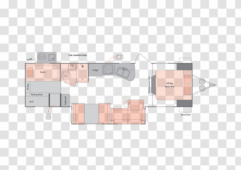 Floor Plan House Caravan Bunk Bed - Homestead Transparent PNG