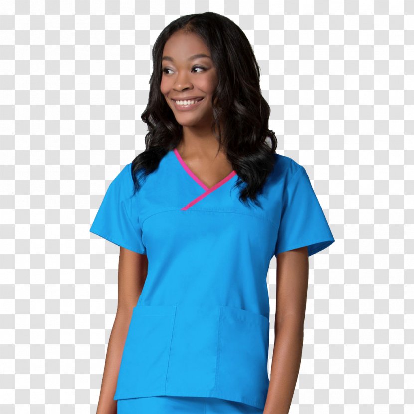 Scrubs Sleeve Nurse Uniform Clothing - Cobalt Blue Transparent PNG