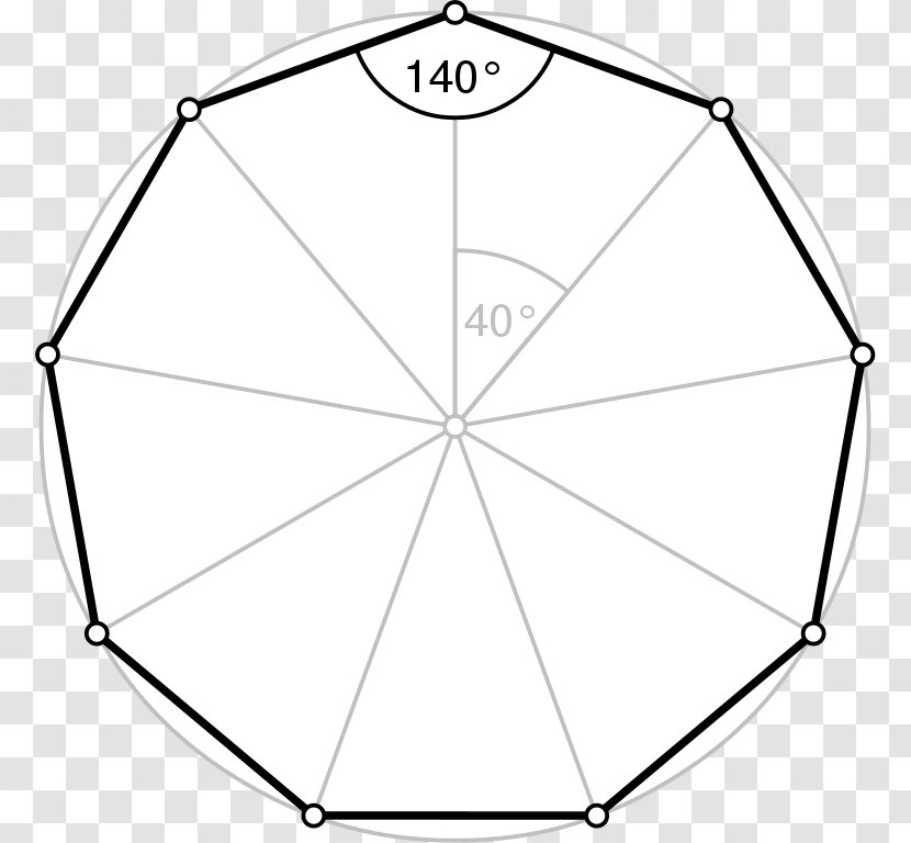 Regular Polygon Icosagon Decagon Internal Angle - Shape Transparent PNG
