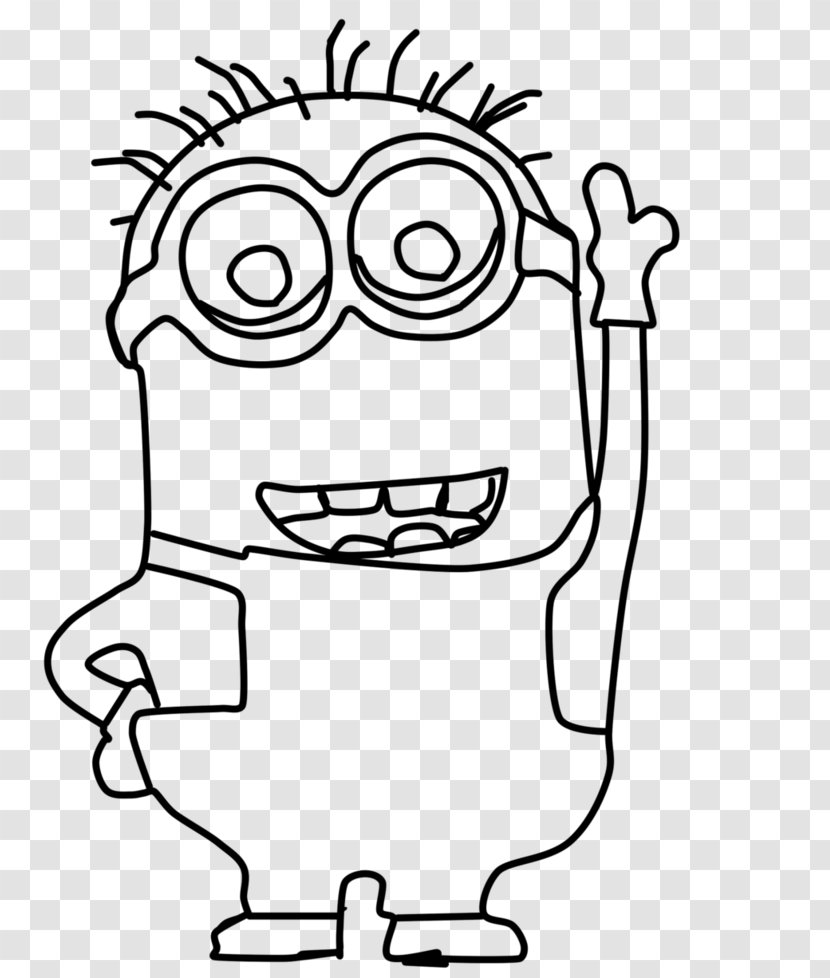 Bob The Minion Evil Minions Coloring Book Drawing - Silhouette - Frame Transparent PNG