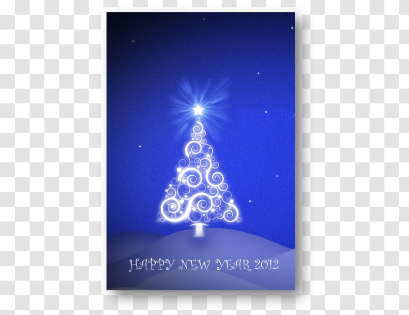 Christmas Tree Santa Claus Card And Holiday Season - Blue Transparent PNG