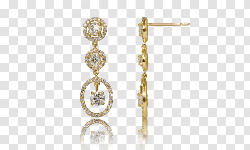 Earring Diamond Gold Białe Złoto - Carat Transparent PNG