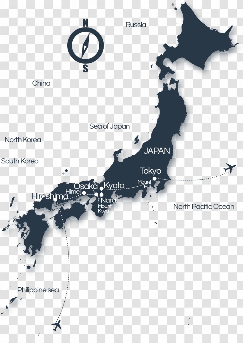 Japan World Map Blank - Area Transparent PNG