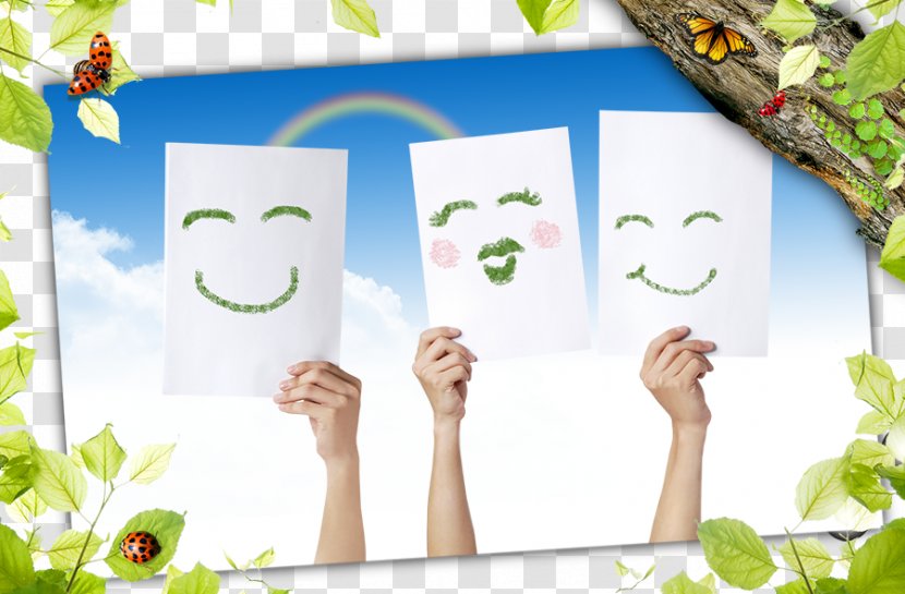 Layers - Blue Green - Smile Photo Transparent PNG