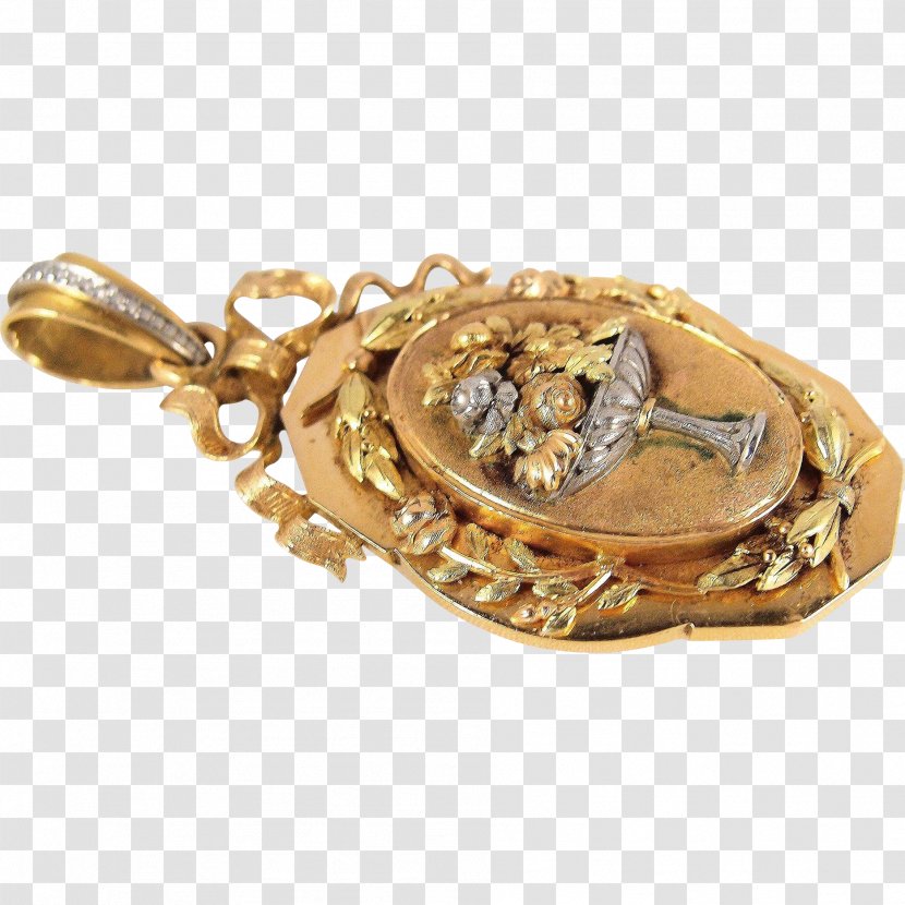 Locket Earring Victorian Era Jewellery Gold - Pendant Transparent PNG