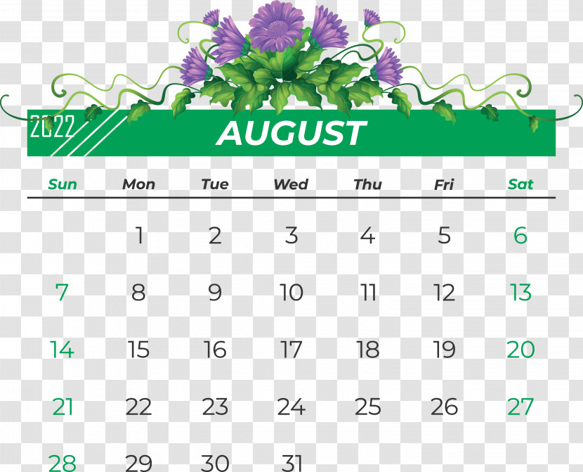 Calendar Line Font Green Tree Transparent PNG