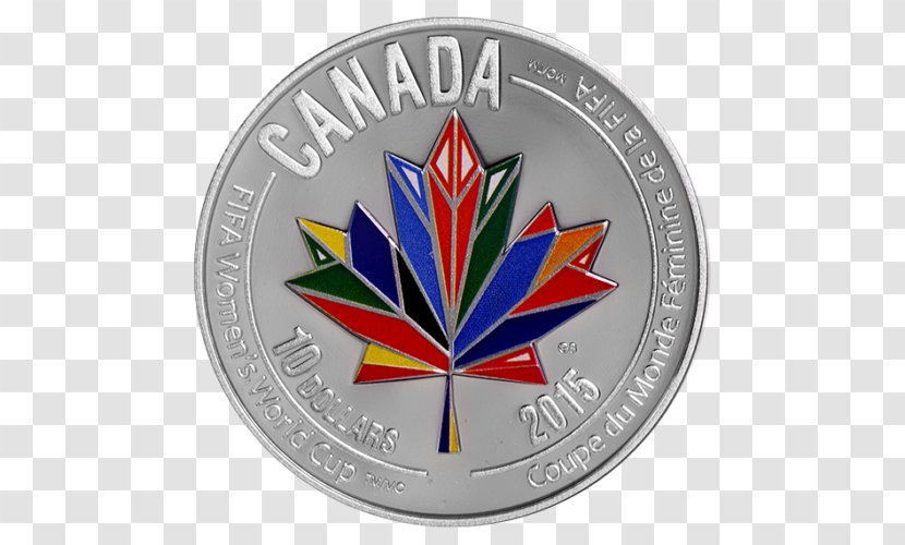 2015 FIFA Women's World Cup Dollar Coin Silver Canada Badge - Emblem Transparent PNG