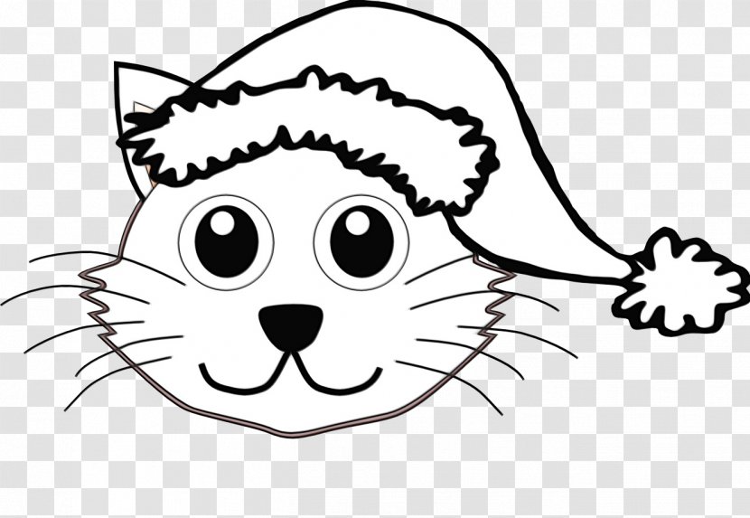 Face White Nose Hair Line Art - Wet Ink - Whiskers Cartoon Transparent PNG