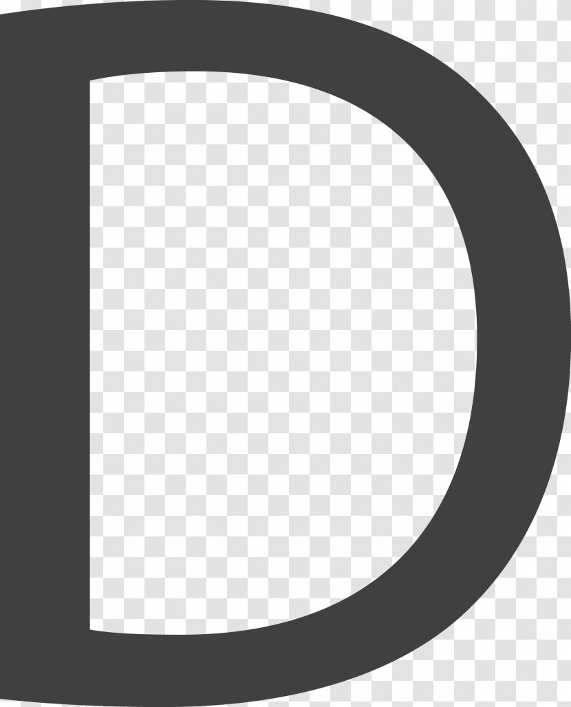 Black And White Design Pattern - Product - Letter D Transparent PNG