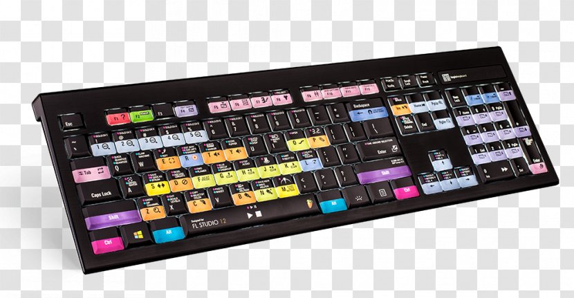 Computer Keyboard FL Studio LogicKeyboard Avid Media Composer Astra Resolve 12 Backlit PC Software Image-Line - Fl Transparent PNG