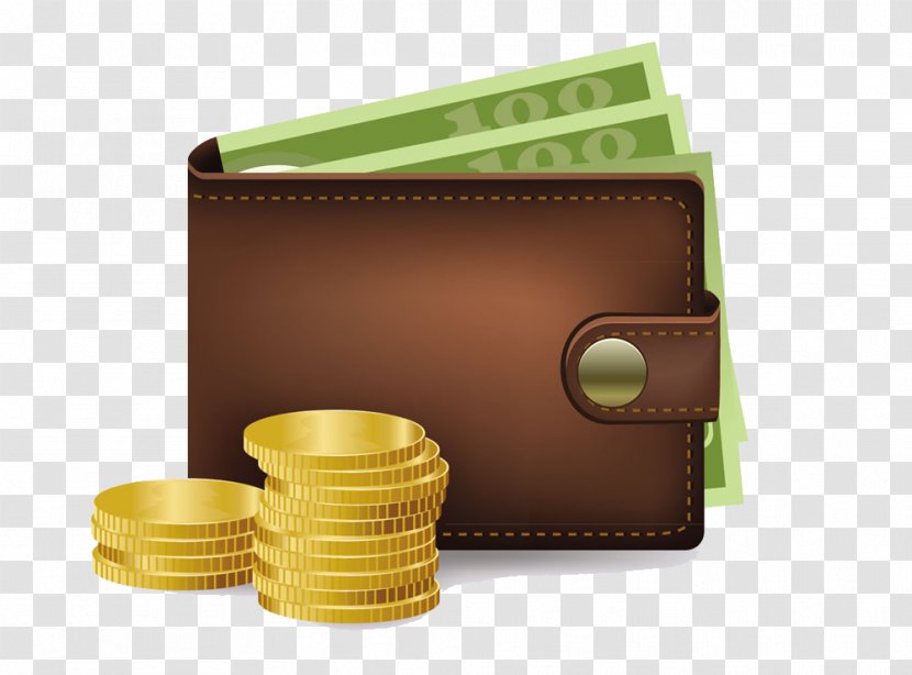 Wallet Leather - Gold And The Dollar Transparent PNG
