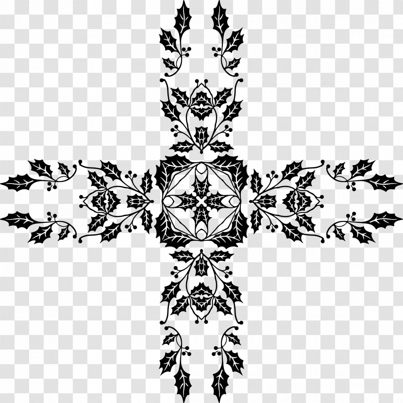 Clip Art - Leaf - Cross Design Transparent PNG