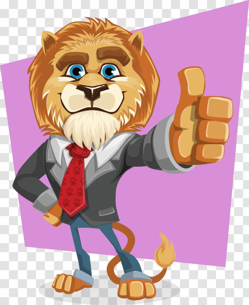 Lion - Thumb - Cartoon Transparent PNG