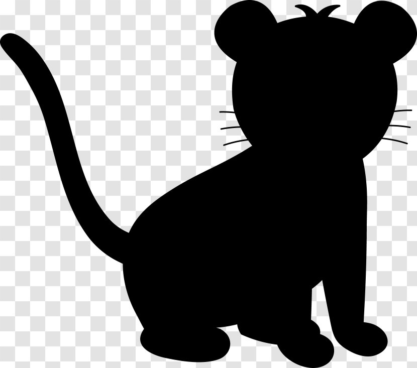 Whiskers Cat Bear Clip Art Silhouette - Felidae - Animal Figure Transparent PNG