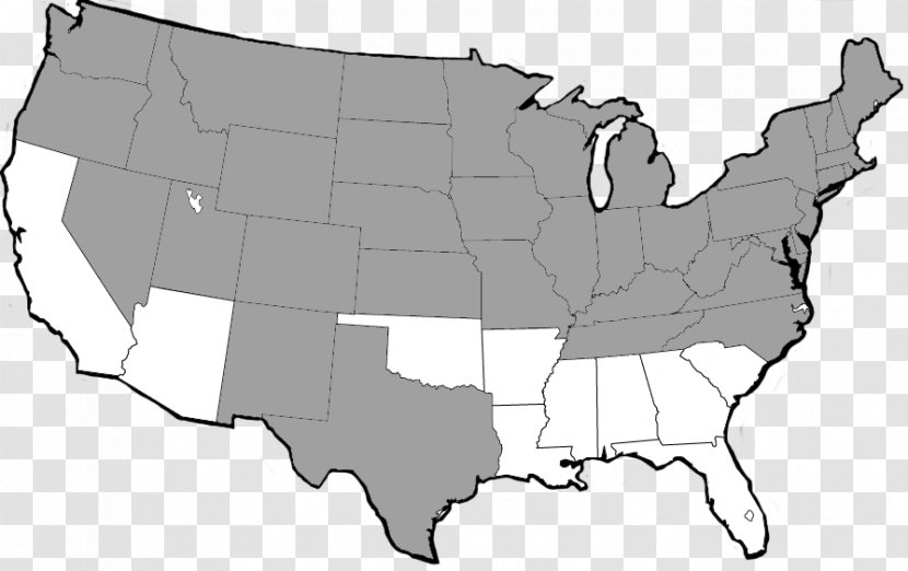 United States American Ginseng Map Geography - Black And White Transparent PNG
