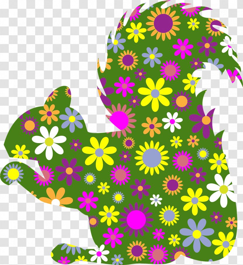 Squirrel Floral Design Flower Clip Art - Floristry Transparent PNG