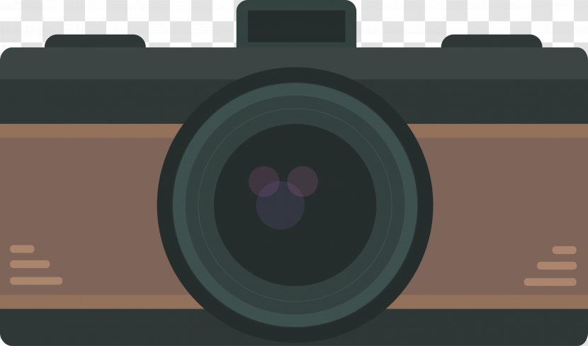Camera Lens Photography Download - Vector Flat Retro Transparent PNG