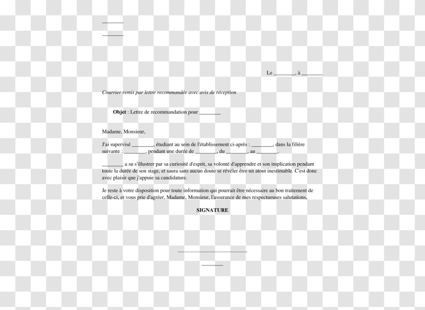 Letter Of Recommendation Document Intern Curriculum Vitae - Greeting - Rupture Transparent PNG
