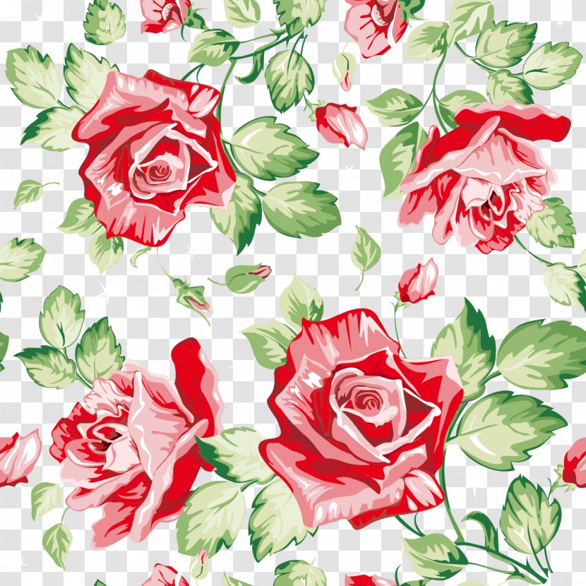 Flower Rose Floral Design Pattern - Vector Transparent PNG