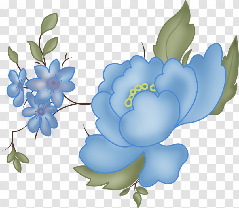 Flower Clip Art - Blue Transparent PNG