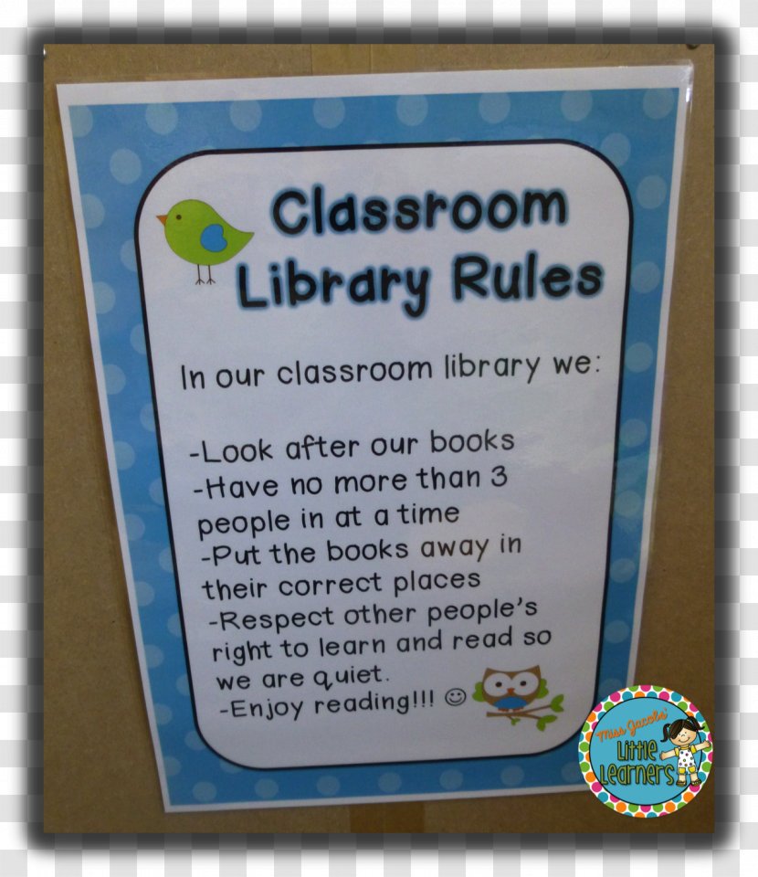 Classroom Library Chart Teacher Information - Elementary School Transparent PNG