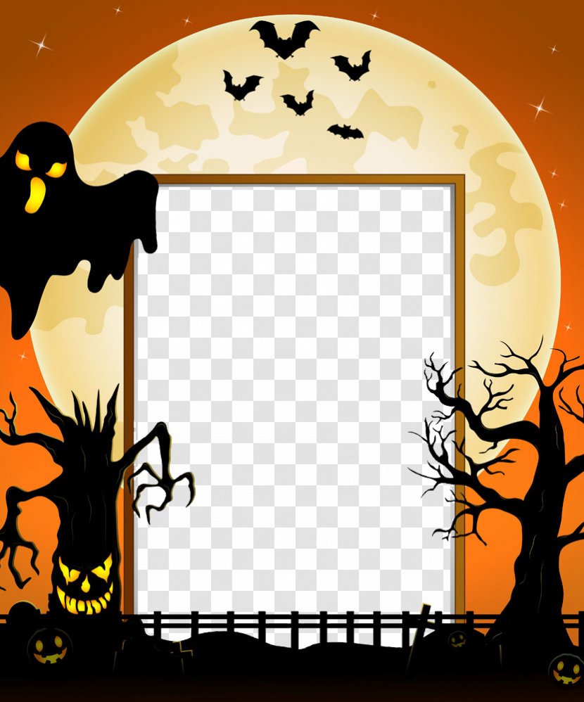 Count Dracula Halloween Costume Party - Vector Border Transparent PNG