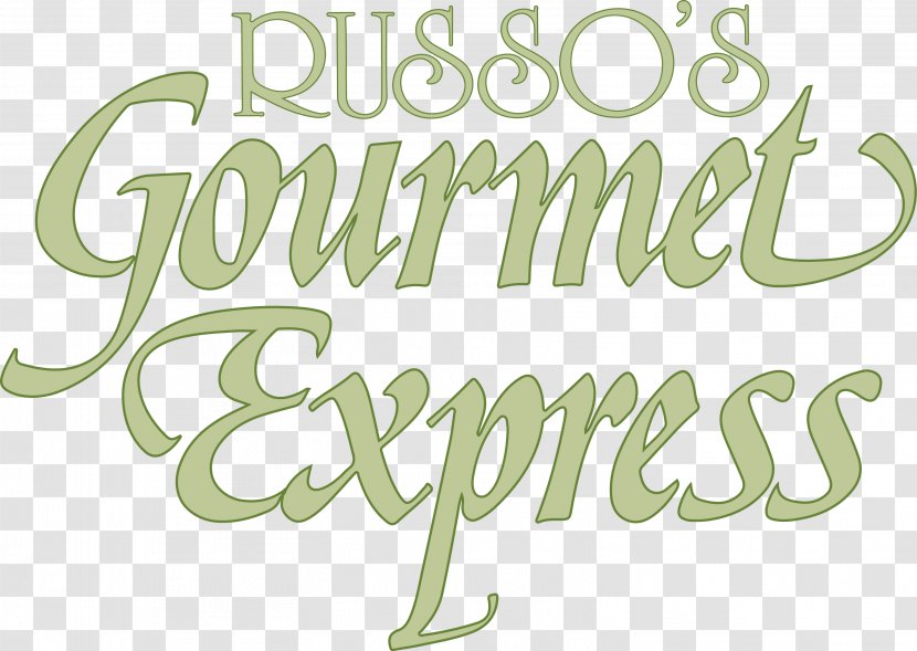 Logo Brand Green Russo's Gourmet Express Font - Leaf Transparent PNG