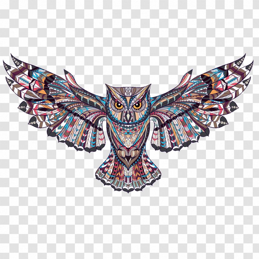 Owl Wall Decal Art Sticker - Totem Tattoo Transparent PNG