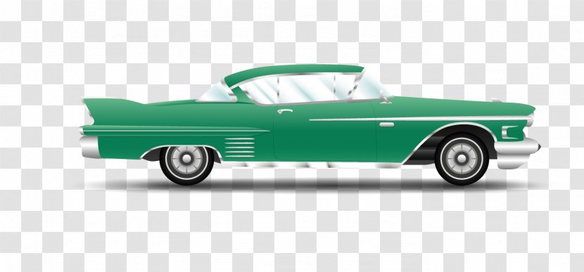 Vector Retro Green Car - Brand Transparent PNG