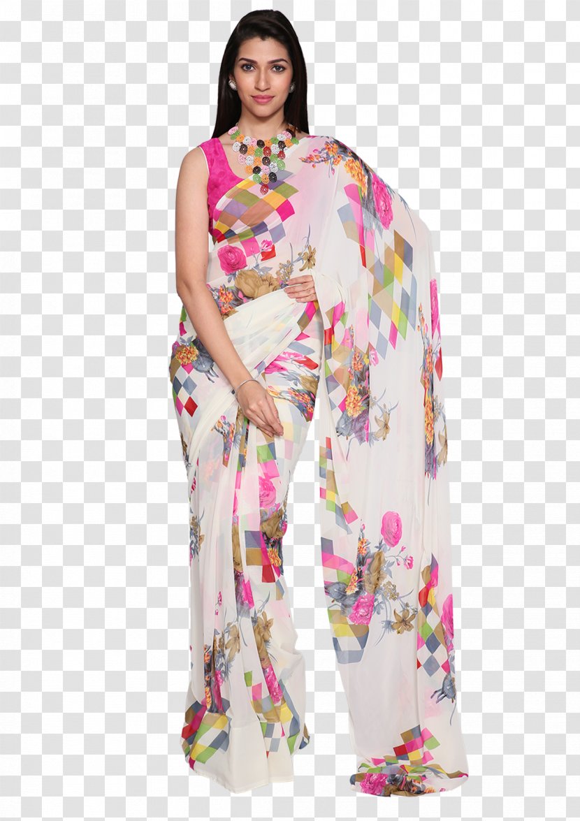 Sari Pink M - Sarees Transparent PNG