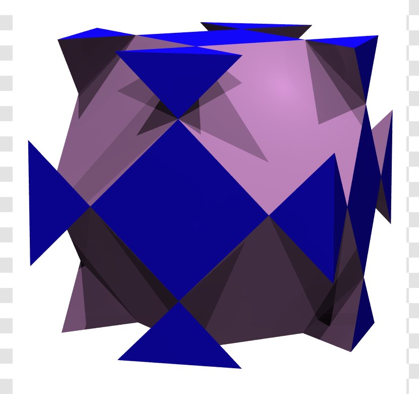 Truncation Truncated Cube Geometry Cuboctahedron - Cobalt Blue Transparent PNG