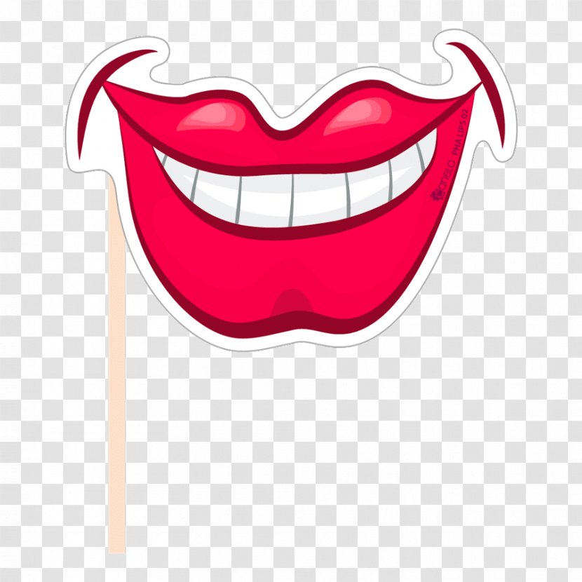 Photo Booth Lip Photocall Mouth Photography - Cartoon - Photobooth Transparent PNG