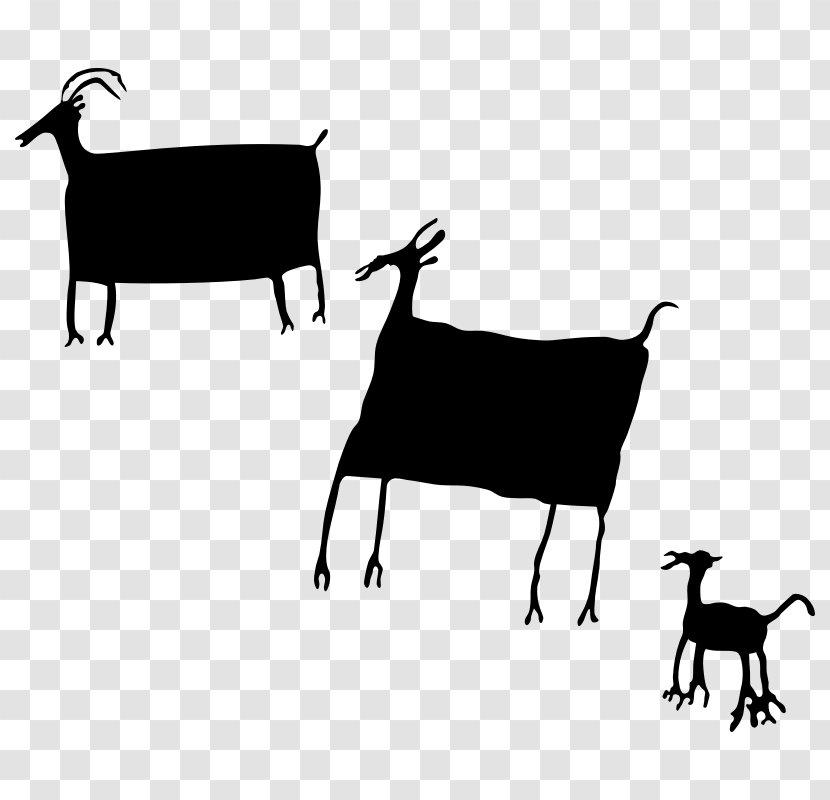 Cave Painting Clip Art - Goat Antelope Transparent PNG