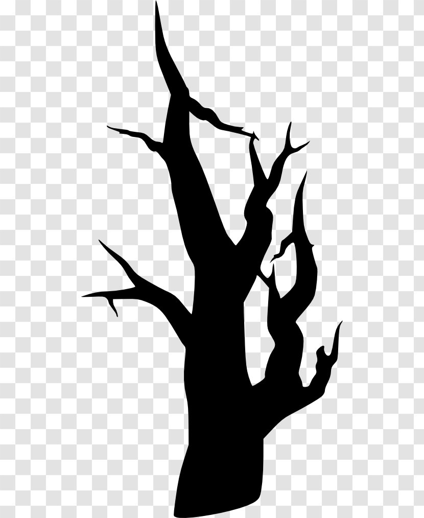 Tree Snag Clip Art - Black And White - Dead Cartoon Transparent PNG