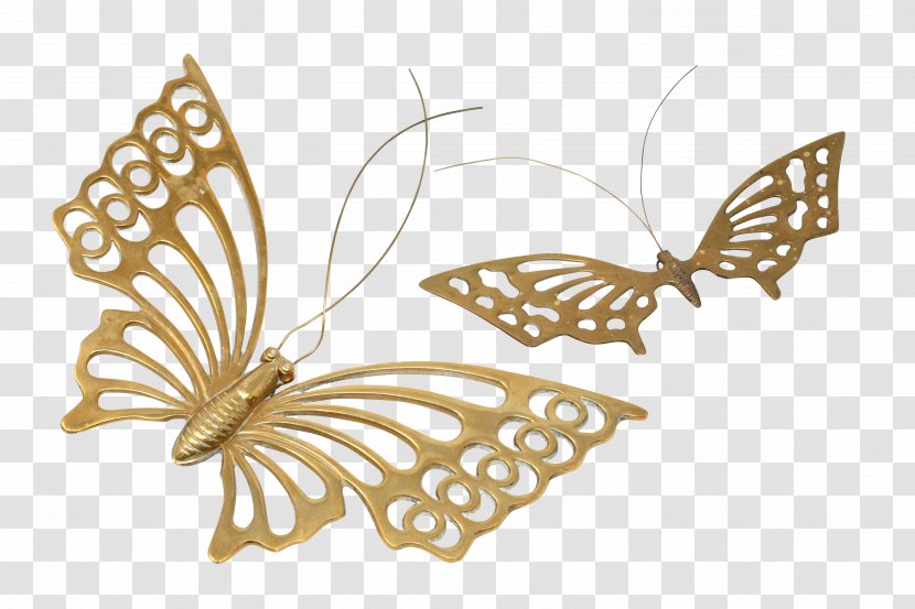 Modern Background - Brass - Brushfooted Butterfly Ornament Transparent PNG