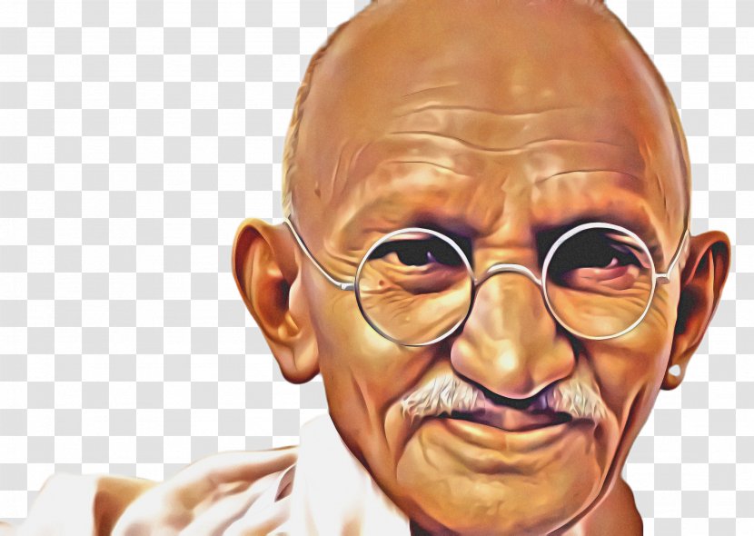 Birthday Cartoon - Mahatma Gandhi - Ear Smile Transparent PNG